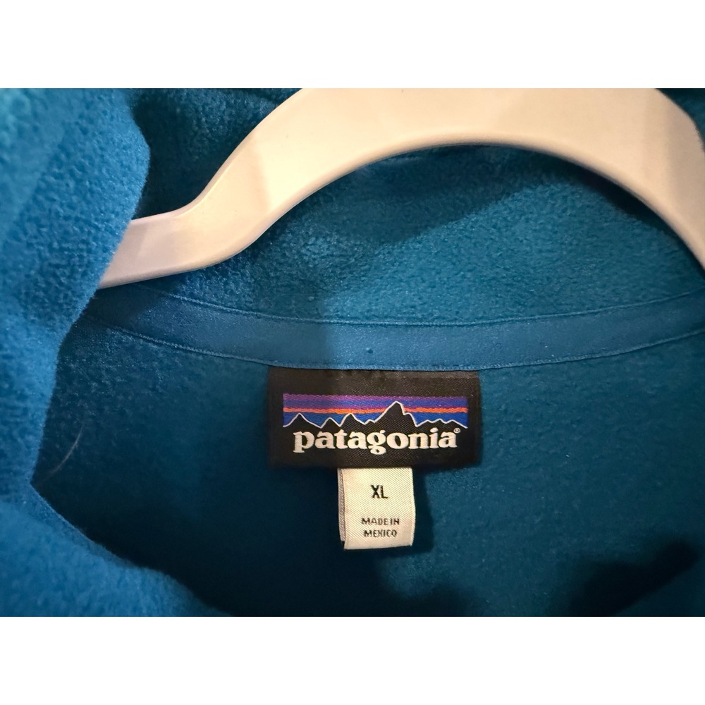 Patagonia Mens Micro D 1/4 Zip Fleece Pullover Blue XL 26176 Mock Neck Sweater - Picture 6 of 6